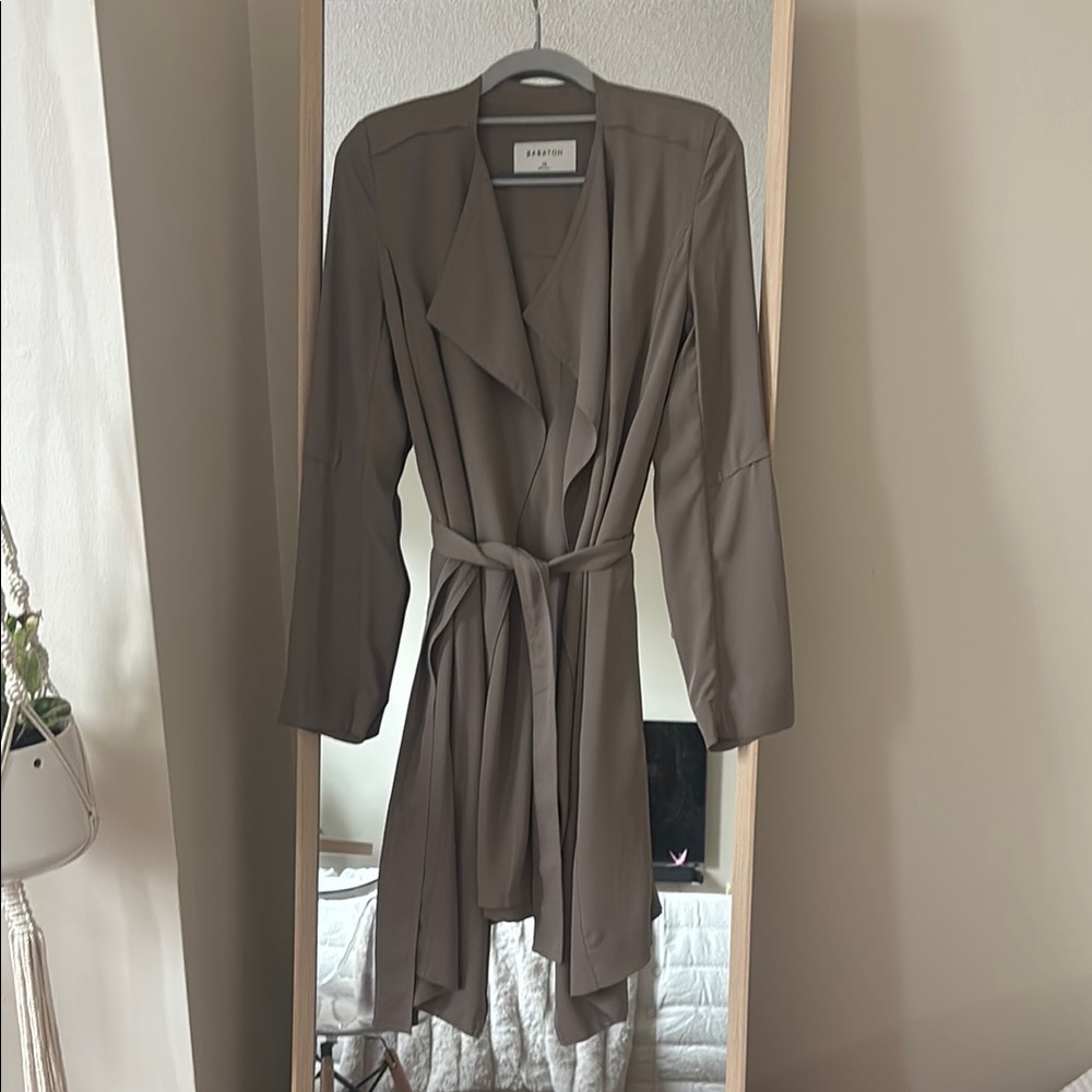 Aritzia XS Taupe Belted Jacket